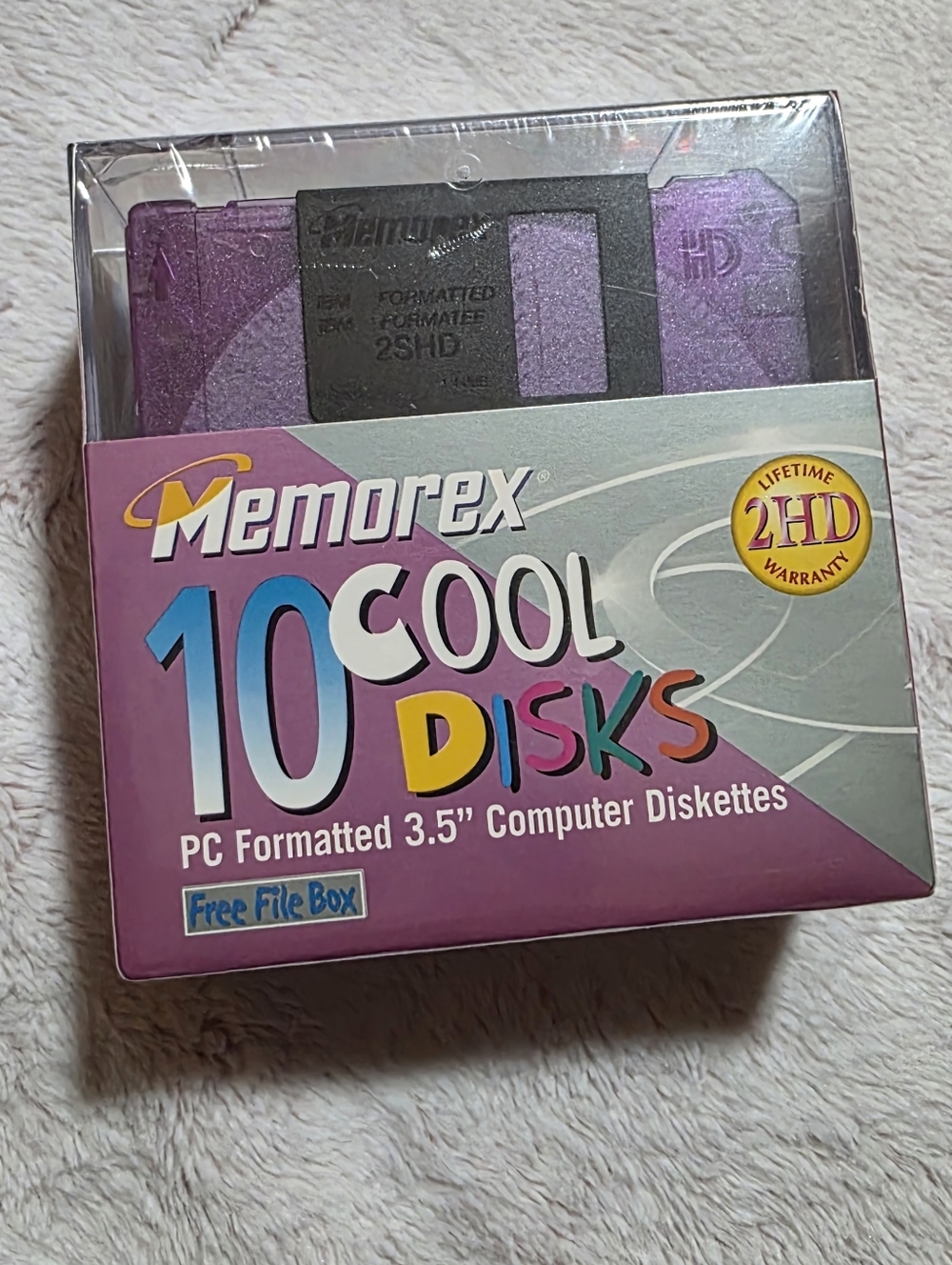 Memorex 10 Cool Disks 3.5" PC Floppy Disks - Purple